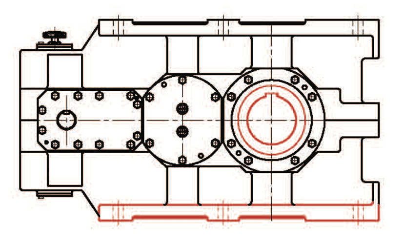 Thm Series Heavy Duty Helical Gearbox With Parallel Key Hollow Shaft