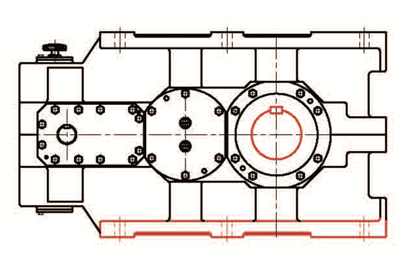Thm Series Heavy Duty Helical Gearbox With Parallel Key Solid Shaft